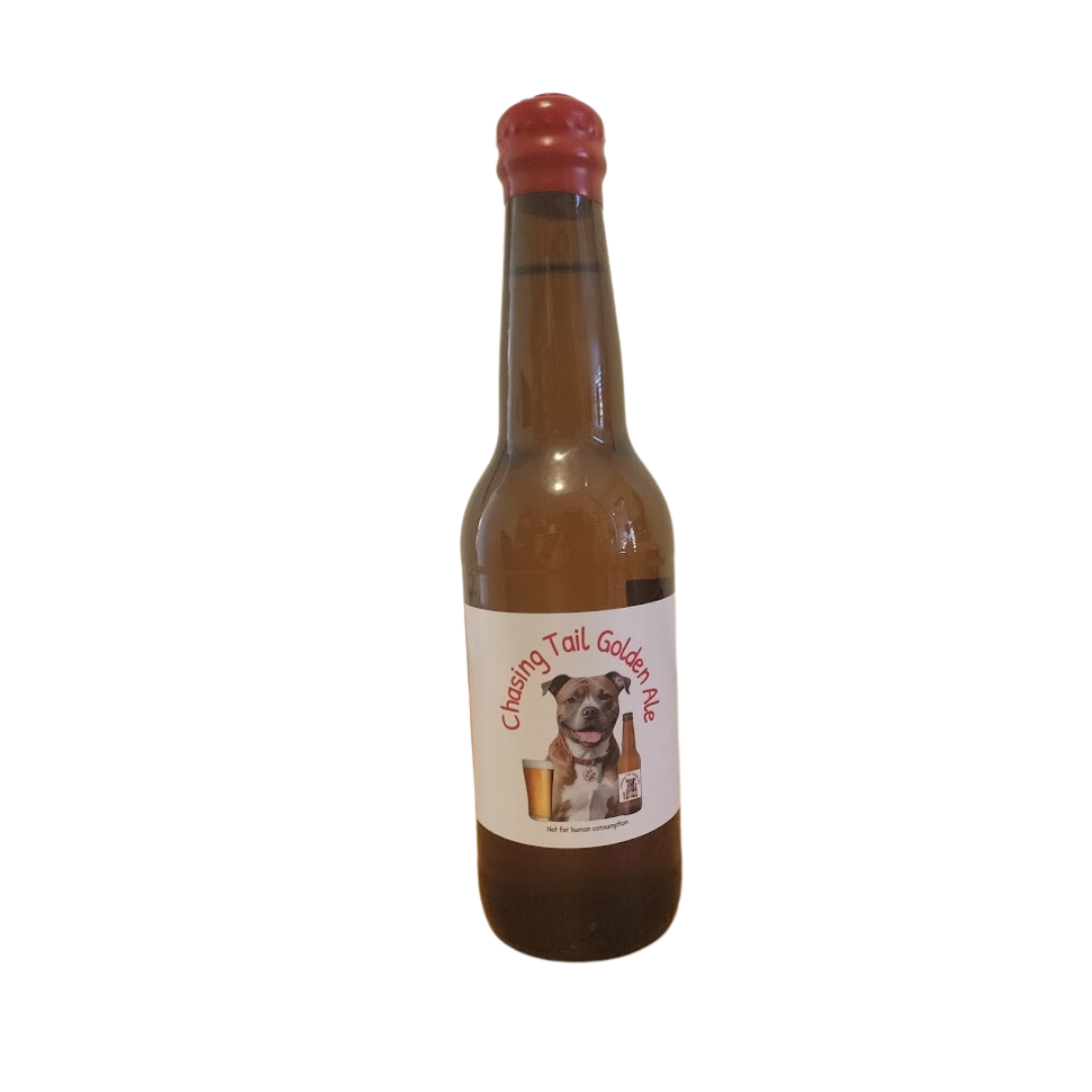 Chasing Tail Golden Ale - Gluten Free & Grain Free - Beef Flavoured Dog Beer - Non-alcoholic beverage for dogs