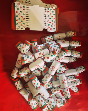 A pile of christmas crackers